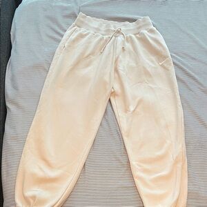 Oversized relaxed fit off white baggy sweatpants